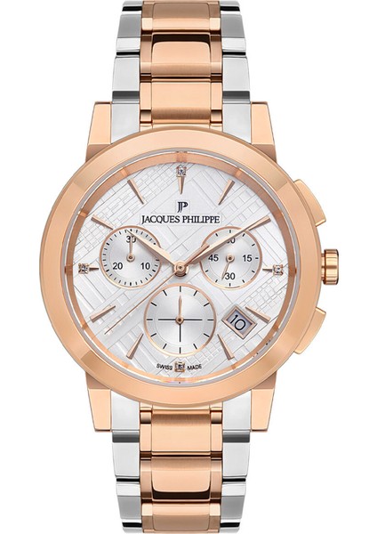 JPQLC323328 Rose Gold Metalik Gri Kadın Kol Saati