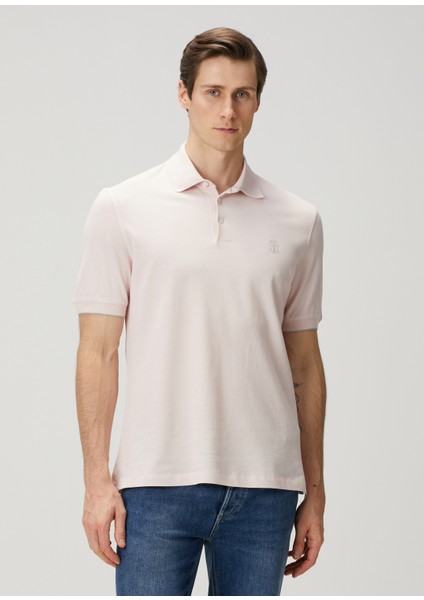 Pembe Polo Yaka T-Shirt