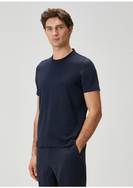 Lacivert Merserize T-Shirt fırsatları