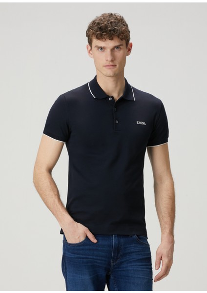 Lacivert Polo Yaka T-Shirt