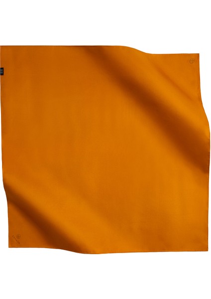 Twill Çift Baskılı Yeşil & Turuncu Ipek Eşarp
