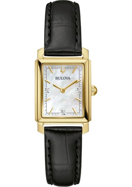 97P166 Siyah Deri Kadın Kol Saati