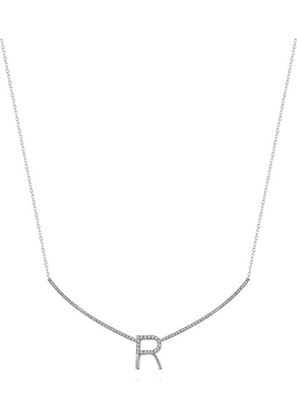 Initial Tennis 14 Ayar Altın Pırlanta Taşlı Kadın Choker Kolye