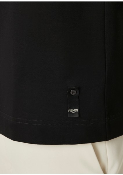 Siyah Logo Detaylı T-Shirt