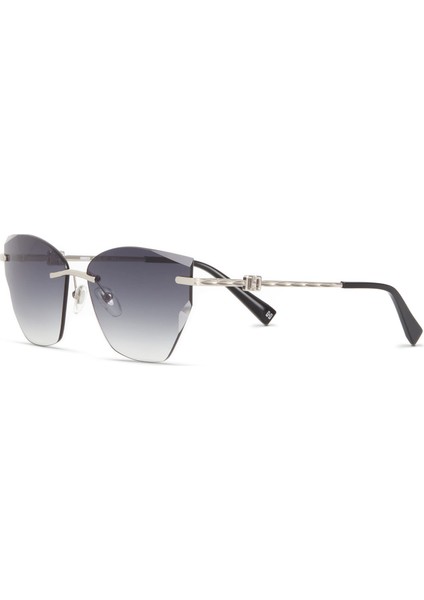 Hm 1704 C3 Cat Eye Gümüş Metal Kadın Güneş Gözlüğü