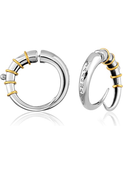 Cycle Hoop 925 Ayar Gümüş ve Rodyum Kaplama Kadın Halka Küpe