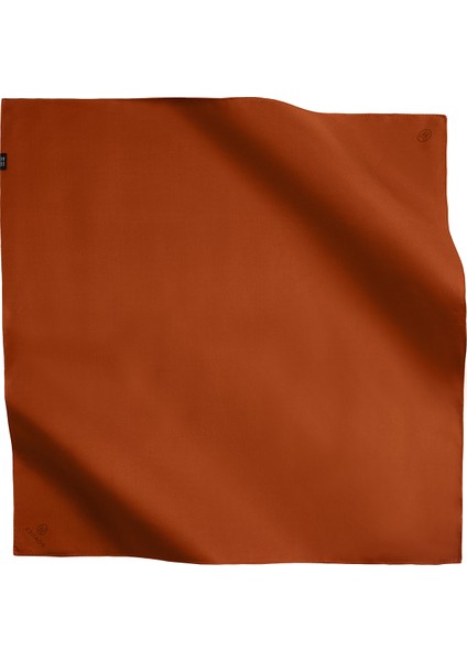 Bordo & Kahverengi Ipek Twill Kadın Eşarp