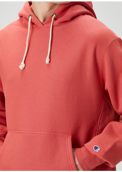 Kırmızı Kapüşonlu Sweatshirt