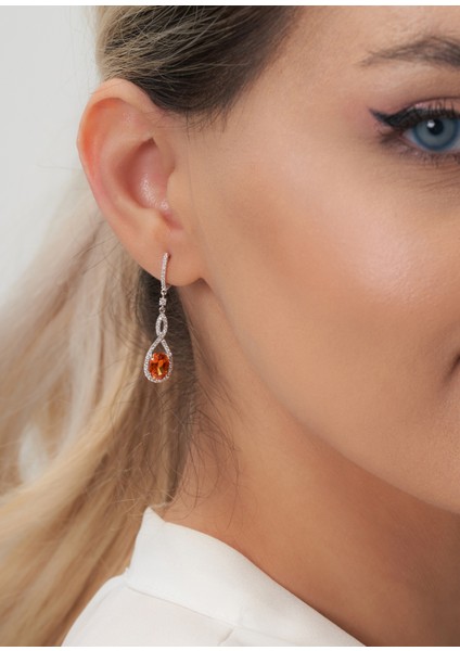 Safir Taşlı 18 Ayar Kadın Pırlanta Küpe fiyatları