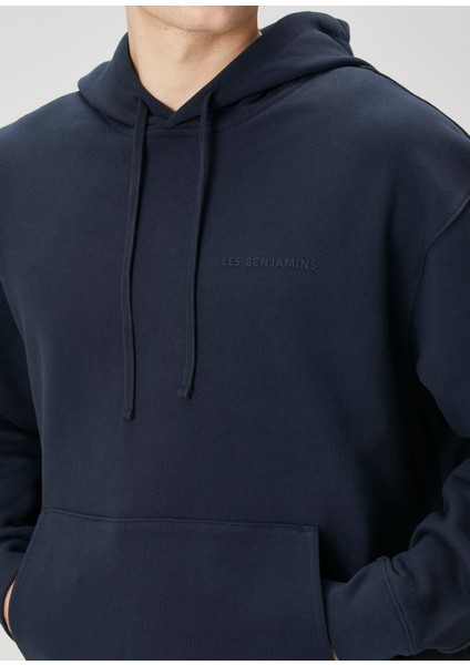 Lacivert Kapüşonlu Sweatshirt