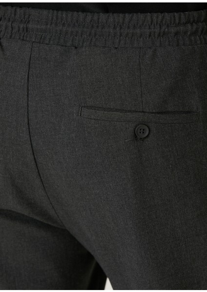 Antrasit Beli Kordonlu Pantolon