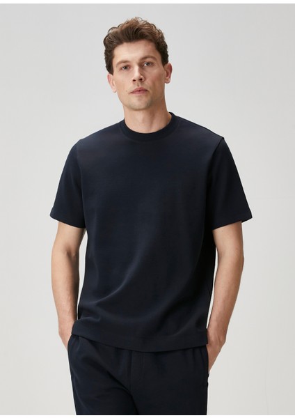 Lacivert Kısa Kollu Sweatshirt