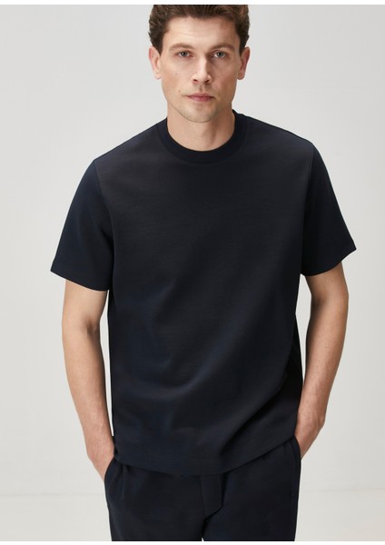 Lacivert Kısa Kollu Sweatshirt