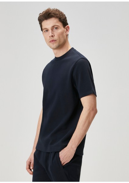 Lacivert Kısa Kollu Sweatshirt