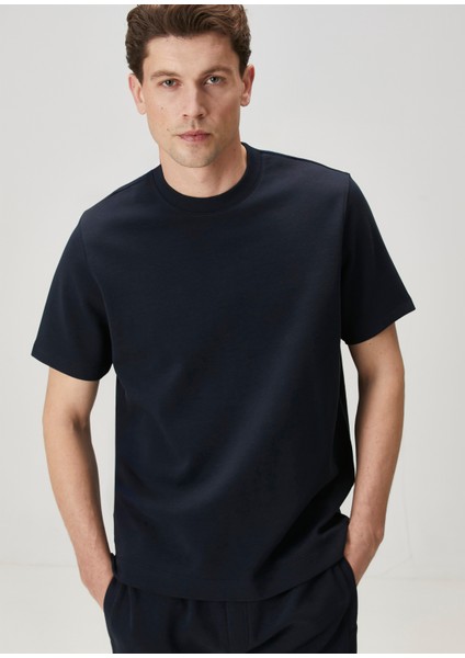 Lacivert Kısa Kollu Sweatshirt