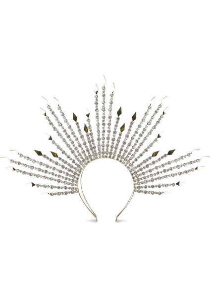 Arrow Headpiece Altın Kaplama Kristal Taşlı Kadın Saç Aksesuarı
