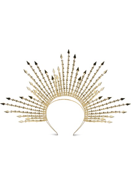 Arrow Headpiece Altın Kaplama Kristal Taşlı Kadın Saç Aksesuarı fırsatları