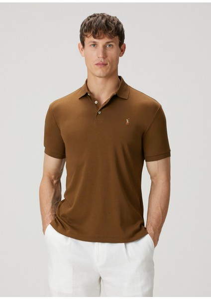 Kahverengi Polo Yaka T-Shirt