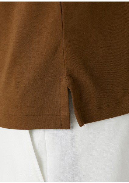 Kahverengi Polo Yaka T-Shirt