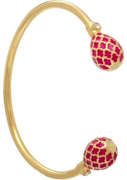 Agama Pink Tourmaline Gold Torque Bangle Kadın Bileklik fiyatları