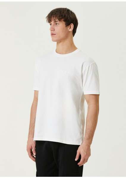 Haruka Beyaz Baskılı Oversized T-Shirt modelleri