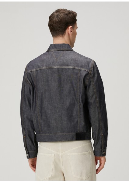 Lacivert Kontrast Dikişli Denim Mont fırsatları
