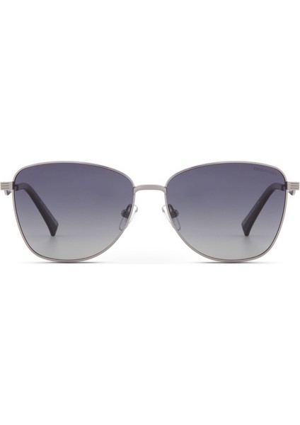 Ds 2334 C3 Metal Geometrik Gri Siyah Kadın Güneş Gözlüğü