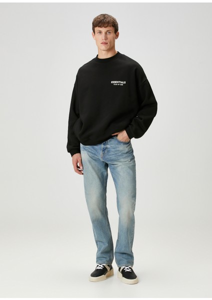 Siyah Logo Baskılı Sweatshirt fiyatları