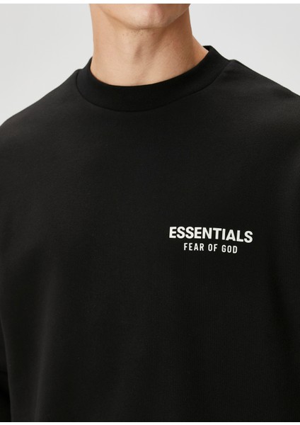 Siyah Logo Baskılı Sweatshirt indirimleri