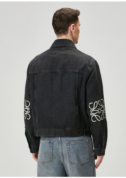 Anagram Siyah Logo Nakışlı Denim Ceket fırsatları