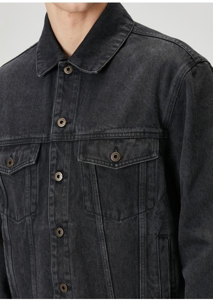 Anagram Siyah Logo Nakışlı Denim Ceket indirimleri