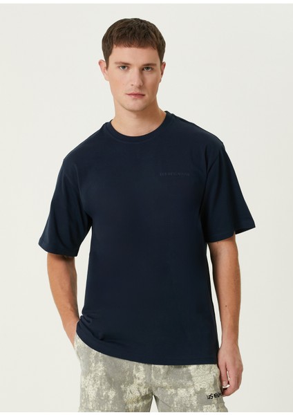 Lacivert Logo Detaylı T-Shirt