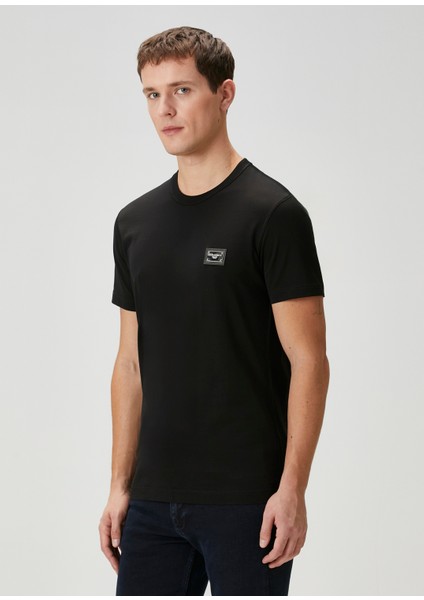 Siyah Logo Patchli T-Shirt modelleri