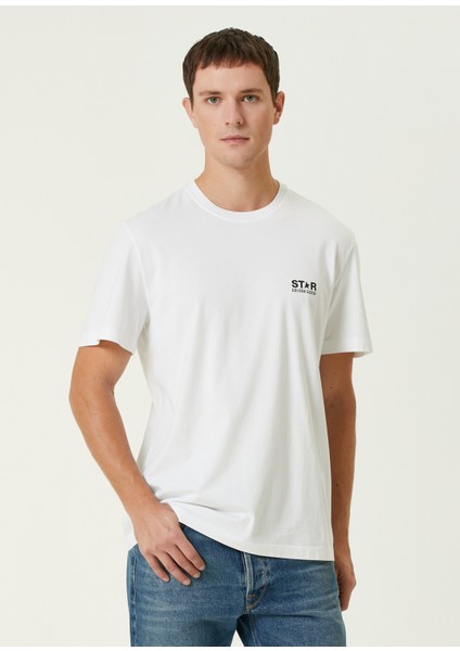 Siyah Beyaz Logo Baskılı T-Shirt