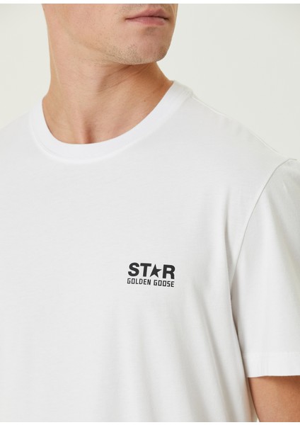 Siyah Beyaz Logo Baskılı T-Shirt indirimleri