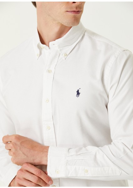 Custom Fit Beyaz Oxford Gömlek indirimleri