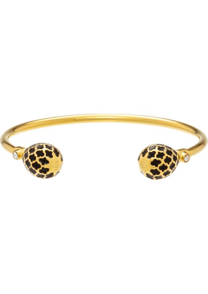 Agama Black Gold Torque Bangle Kadın Bileklik