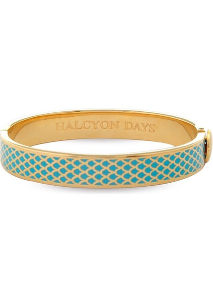Salamander Turquoise Hinged Altın Kaplama Kadın Bilezik