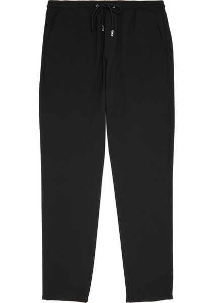 Siyah Beli Kordonlu Pantolon