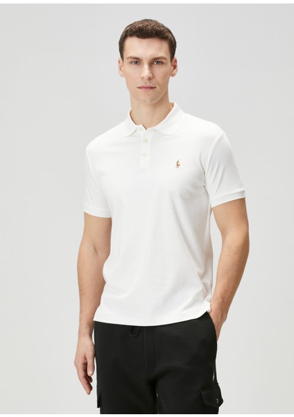 Beyaz Polo Yaka T-Shirt