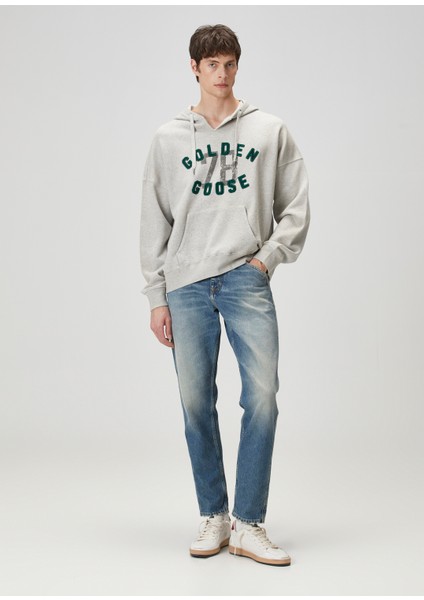 Gri Kapüşonlu Logo Detaylı Sweatshirt fiyatları