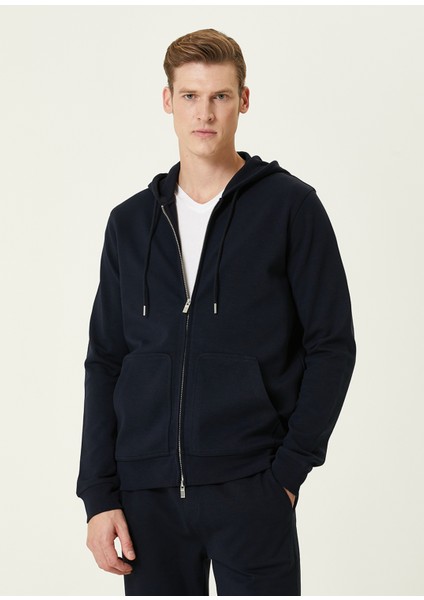 Lacivert Kapüşonlu Sweatshirt