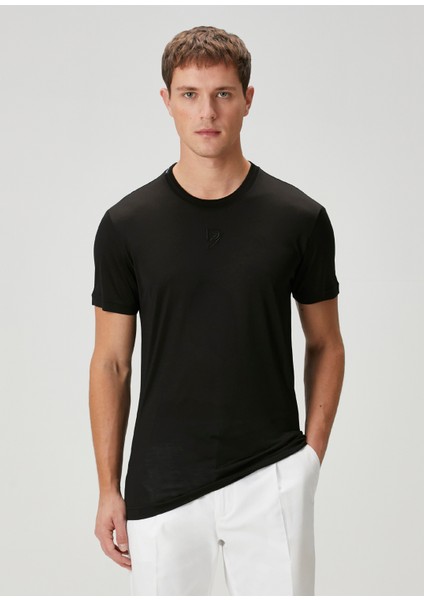 Siyah Ipek T-Shirt
