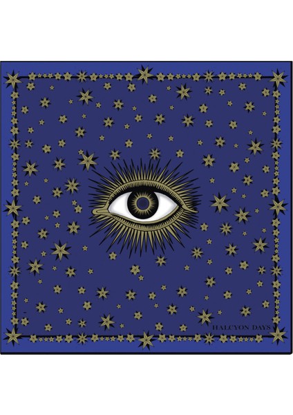 Evil Eye Blue Silk Scarf Kadın Eşarp