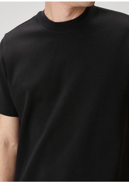 Siyah Kısa Kollu Sweatshirt