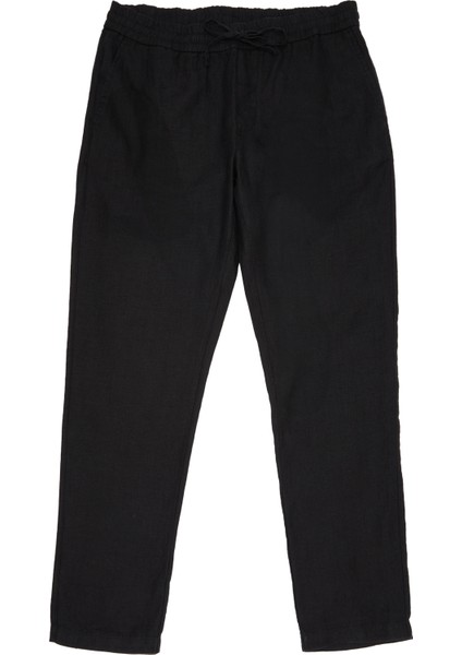 Siyah Keten Pantolon