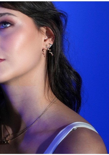 Luminous Polaris 8 Ayar Altın Kadın Pırlanta Küpe