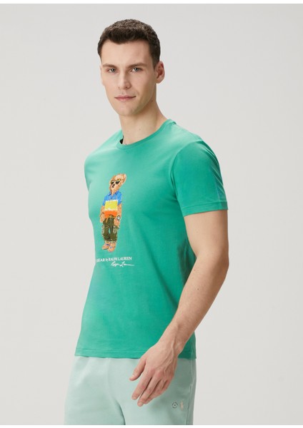 Yeşil Logo Baskılı T-Shirt modelleri