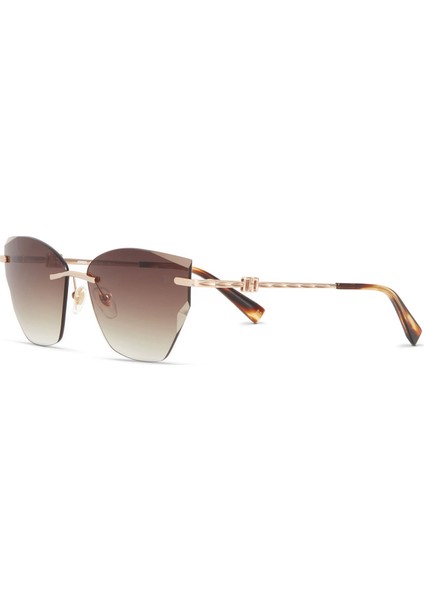 Hm 1704 C2 Cat Eye Altın Rengi Havana Metal Kadın Güneş Gözlüğü
