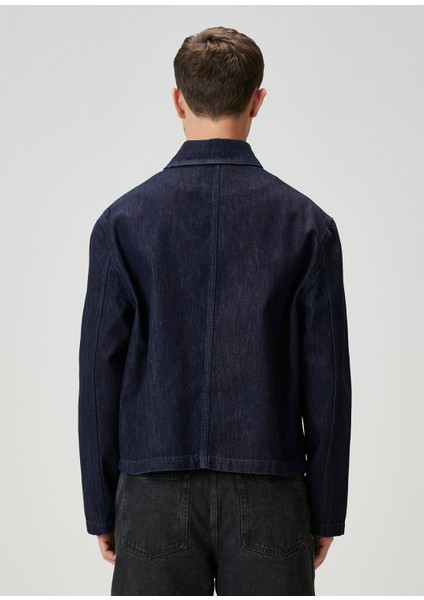 Lacivert Denim Ceket
